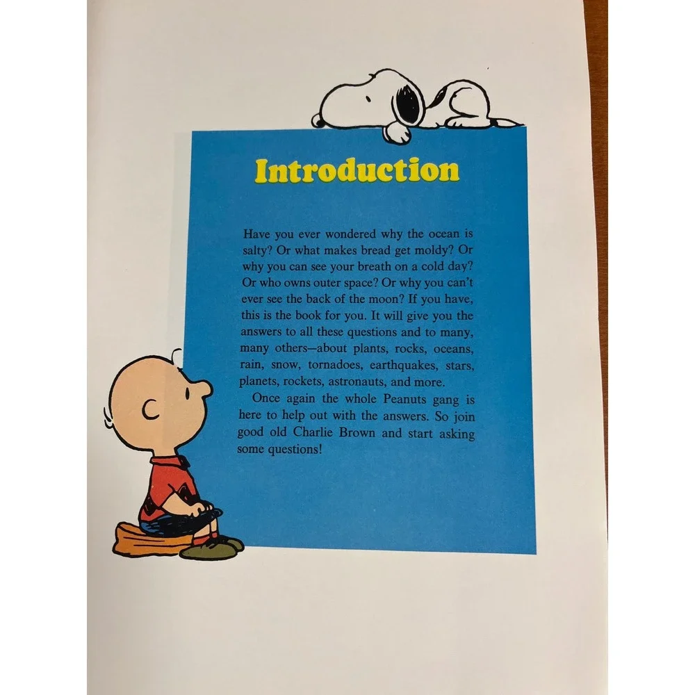 Charlie Brown's Second Super Book of Questions Answers 1979 Space Earth Science